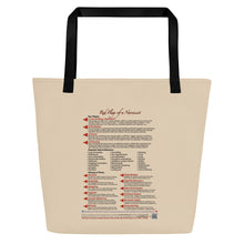 Load image into Gallery viewer, Red Flags of a Narcissist—Large Tote Bag—Tan