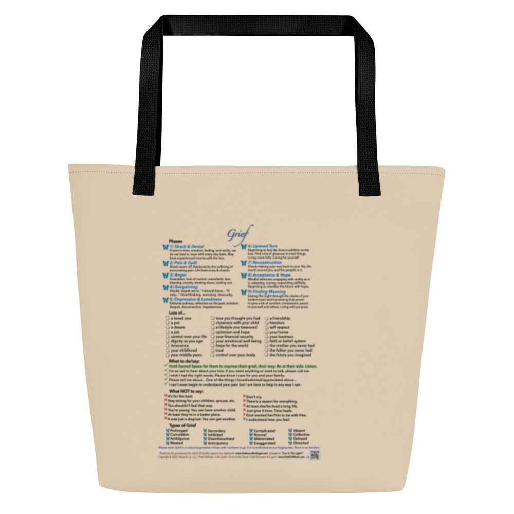 Grief—Large Tote Bag—Tan