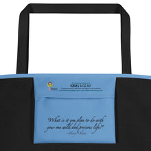 Load image into Gallery viewer, Red Flags of a Narcissist—Large Tote Bag—Blue