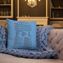 Load image into Gallery viewer, Red Flags of a Narcissist—Premium Pillow—Blue