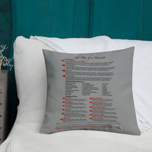 Load image into Gallery viewer, Red Flags of a Narcissist—Premium Pillow—Gray
