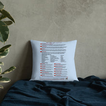 Load image into Gallery viewer, Red Flags of a Narcissist—Premium Pillow—Light Blue
