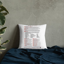 Load image into Gallery viewer, Red Flags of a Narcissist—Premium Pillow—White