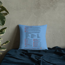 Load image into Gallery viewer, Red Flags of a Narcissist—Premium Pillow—Blue