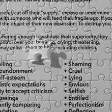 Load image into Gallery viewer, Red Flags of a Narcissist—Jigsaw Puzzle—Gray