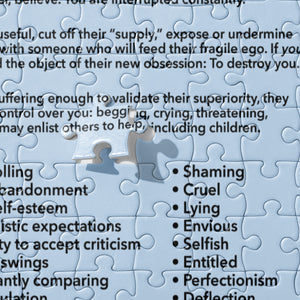 Red Flags of a Narcissist—Jigsaw Puzzle—Light Blue