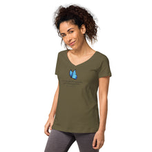Load image into Gallery viewer, Grief—Women's Fitted V-Neck T-Shirt—B&C TW045