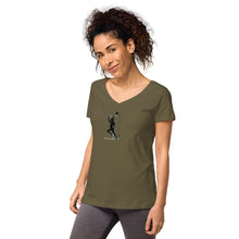 Load image into Gallery viewer, Red Flags of a Narcissist—Women's Fitted V-Neck T-Shirt—B&C TW045