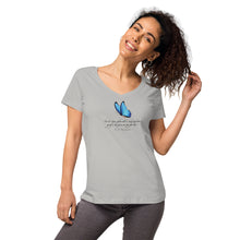Load image into Gallery viewer, Grief—Women's Fitted V-Neck T-Shirt—B&C TW045