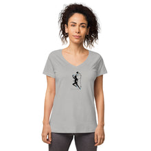 Load image into Gallery viewer, Red Flags of a Narcissist—Women's Fitted V-Neck T-Shirt—B&C TW045