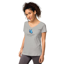 Load image into Gallery viewer, Grief—Women's Fitted V-Neck T-Shirt—B&C TW045