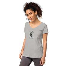 Load image into Gallery viewer, Red Flags of a Narcissist—Women's Fitted V-Neck T-Shirt—B&C TW045