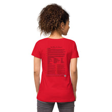 Load image into Gallery viewer, Red Flags of a Narcissist—Women's Fitted V-Neck T-Shirt—B&C TW045