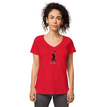 Load image into Gallery viewer, Red Flags of a Narcissist—Women's Fitted V-Neck T-Shirt—B&C TW045