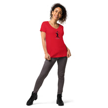 Load image into Gallery viewer, Red Flags of a Narcissist—Women's Fitted V-Neck T-Shirt—B&C TW045