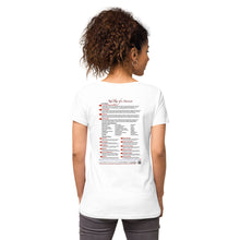 Load image into Gallery viewer, Red Flags of a Narcissist—Women's Fitted V-Neck T-Shirt—B&C TW045