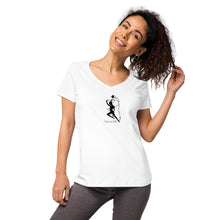Load image into Gallery viewer, Red Flags of a Narcissist—Women's Fitted V-Neck T-Shirt—B&C TW045