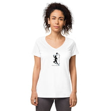 Load image into Gallery viewer, Red Flags of a Narcissist—Women's Fitted V-Neck T-Shirt—B&C TW045