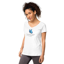 Load image into Gallery viewer, Grief—Women's Fitted V-Neck T-Shirt—B&C TW045