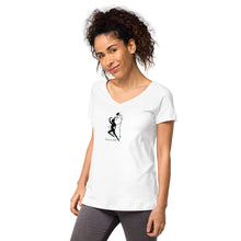 Load image into Gallery viewer, Red Flags of a Narcissist—Women's Fitted V-Neck T-Shirt—B&C TW045