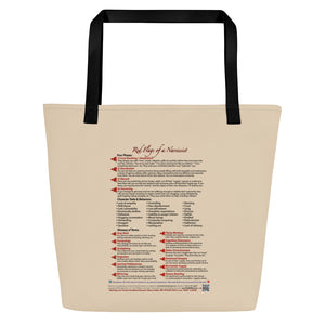 Red Flags of a Narcissist—Large Tote Bag—Tan