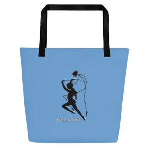 Red Flags of a Narcissist—Large Tote Bag—Blue