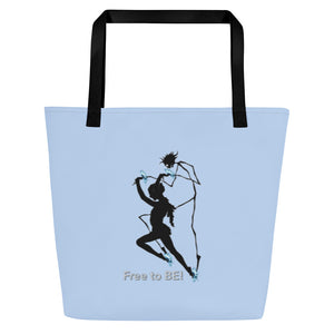 Red Flags of a Narcissist—Large Tote Bag—Light Blue
