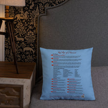 Load image into Gallery viewer, Red Flags of a Narcissist—Premium Pillow—Blue
