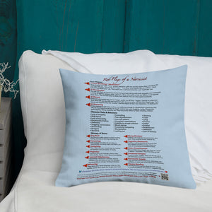 Red Flags of a Narcissist—Premium Pillow—Light Blue