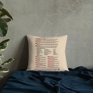 Red Flags of a Narcissist—Premium Pillow—Tan