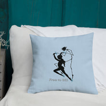 Load image into Gallery viewer, Red Flags of a Narcissist—Premium Pillow—Light Blue
