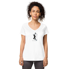 Load image into Gallery viewer, Red Flags of a Narcissist—Women&#39;s Fitted V-Neck T-Shirt—B&amp;C TW045
